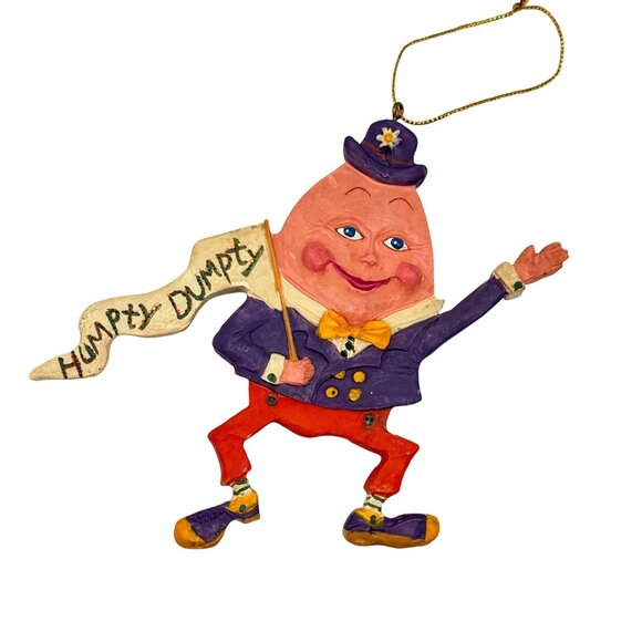 Kurt S. Adler Humpty Dumpty Double-Sided Ornament Hand-Painted Nursery Rhyme - Picture 1 of 12